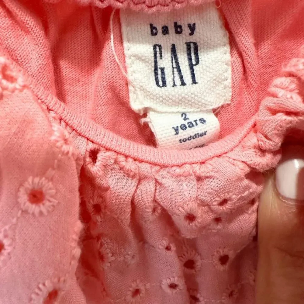 Gap Sleeveless Cotton Blouse in Coral 2T